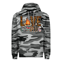 Slate Camo Love Camping Premium Hoodie - CowhideDigitalArt