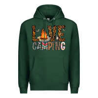 Sports Green Love Camping Premium Hoodie - CowhideDigitalArt