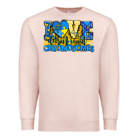 Pale Pink love doesn't count chromosomes Premium Sweatshirt - AdoDesignShop