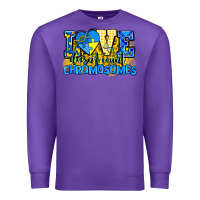 Purple love doesn't count chromosomes Premium Sweatshirt - AdoDesignShop