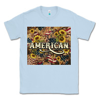 Dusty Blue American tumbler 4th of july Classic Tee - HowdyJamesFarm