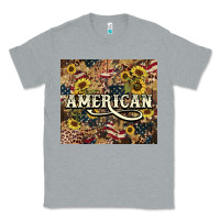 Heather Grey American tumbler 4th of july Classic Tee - HowdyJamesFarm