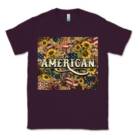 Plum American tumbler 4th of july Classic Tee - HowdyJamesFarm