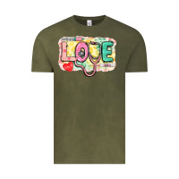 Vintage Olive Love Nursing leopard Vintage Tee - CowGirlArtShop