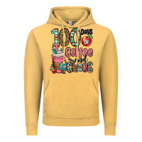 Vintage Mustard hundred days of coffee and chaos Vintage Hoodie - OliviaCreatesArt