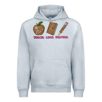 Heather Grey teach love inspire leopard Urban Hoodie - AdoDesignShop