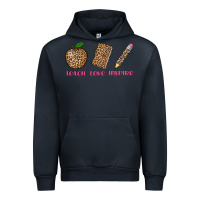 Navy teach love inspire leopard Urban Hoodie - AdoDesignShop