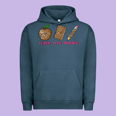Teach Love Inspire Leopard Urban Hoodie Designed By Adodesignshop