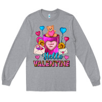 Heather Grey hello valentine valentines day coffee mug Long Sleeve Tee - FaDigitalArtStudio