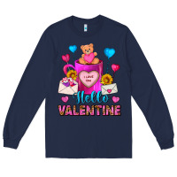 Navy hello valentine valentines day coffee mug Long Sleeve Tee - FaDigitalArtStudio