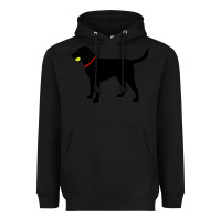 Black Labrador Retriever Fetch, Black Lab Play Ball Heavyweight Hoodie - longCreatives