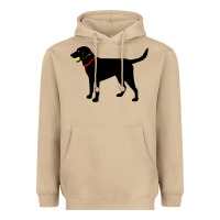 Mushroom Labrador Retriever Fetch, Black Lab Play Ball Heavyweight Hoodie - longCreatives