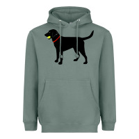 Labrador Retriever Fetch, Black Lab Play Ball Heavyweight Hoodie | Teevron