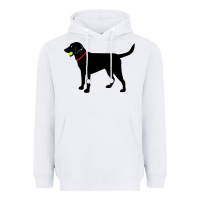 White Labrador Retriever Fetch, Black Lab Play Ball Heavyweight Hoodie - longCreatives