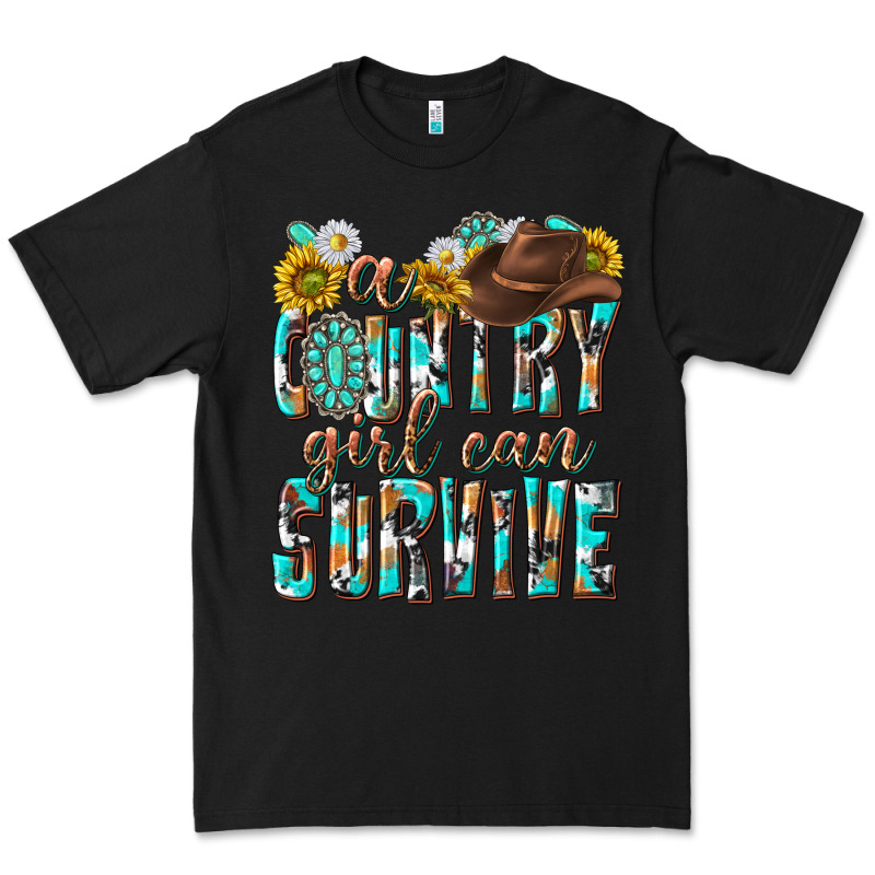 Western A Country Girl Can Survive Premium Tee by texasbilliewilder | Teevron
