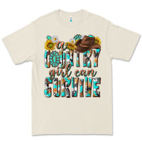 Bone Western a Country Girl Can Survive Premium Tee - texasbilliewilder