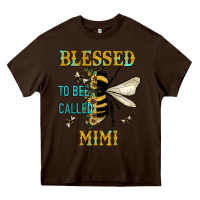 Chocolate Brown blessed to bee called mimi Heavy Core Tee - JahusDesignShop