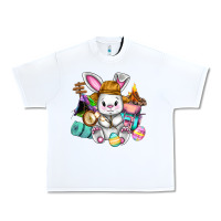 White Easter Day Camper  Happy Easter Day Urban Heavy Tee - CowGirlArtShop