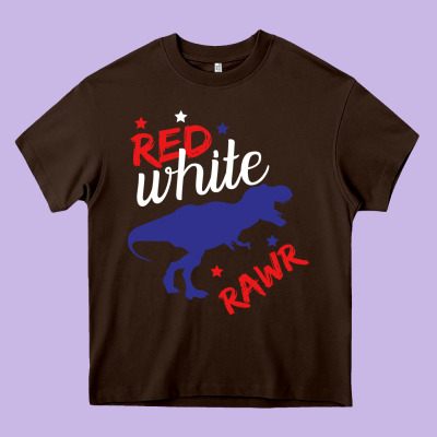 4th Of July Dinosaur Heavy Core Tee Designed By Bettercallsaul