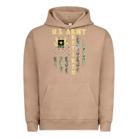 Pigment Burro US ARMY Retired  Distressed American Flag Patriotic Urban Hoodie - longCreatives