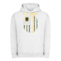 Pigment Lunar Rock US ARMY Retired  Distressed American Flag Patriotic Urban Hoodie - longCreatives