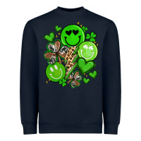 Navy st patrick's day green smile Heavyweight Sweatshirt - Artiststas
