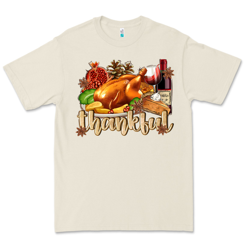 Thankful With Turkey Premium Tee by texasbilliewilder | Teevron