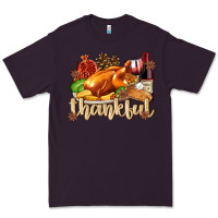 Plum Thankful with Turkey Premium Tee - texasbilliewilder
