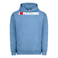 Pigment Pebble Blue I Love Fracking Urban Hoodie - longCreatives