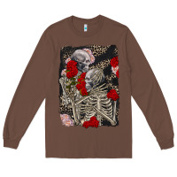 Chestnut Two skeletons hugging Valentine's Day Long Sleeve Tee - FaDigitalArtStudio