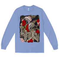 Colony Blue Two skeletons hugging Valentine's Day Long Sleeve Tee - FaDigitalArtStudio