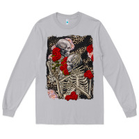 Moon Dust Two skeletons hugging Valentine's Day Long Sleeve Tee - FaDigitalArtStudio