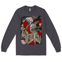 Smoke Two skeletons hugging Valentine's Day Long Sleeve Tee - FaDigitalArtStudio