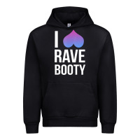 Black I Love Rave Booty I Heart Rave Tops Urban Hoodie - longCreatives
