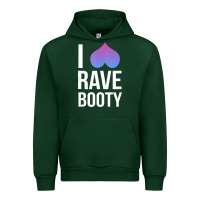 Forest Green I Love Rave Booty I Heart Rave Tops Urban Hoodie - longCreatives