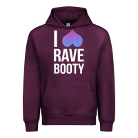 Mauve Wine I Love Rave Booty I Heart Rave Tops Urban Hoodie - longCreatives