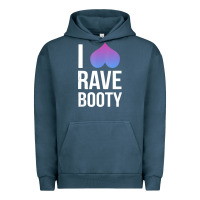 Pigment Midnight Navy I Love Rave Booty I Heart Rave Tops Urban Hoodie - longCreatives