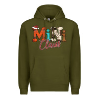 Army Green Mini Claus Premium Hoodie - CowhideDigitalArt
