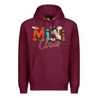 Burgundy Mini Claus Premium Hoodie - CowhideDigitalArt