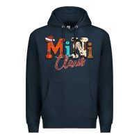 Navy Mini Claus Premium Hoodie - CowhideDigitalArt