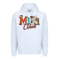 White Mini Claus Premium Hoodie - CowhideDigitalArt