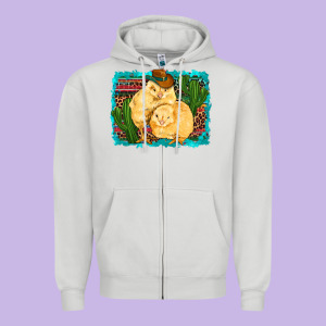 Western Cowboy Chicks Cactus Coop Animals  Leopard Serape Turquoise Zipper Hoodie Designed By Artiststas