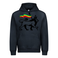 Navy Rasta Lion of Judah Rastafarian Reggae Lion and Christian Urban Hoodie - longCreatives