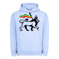 Pigment Grape Ice Rasta Lion of Judah Rastafarian Reggae Lion and Christian Urban Hoodie - longCreatives
