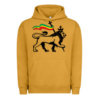 Pigment Peanut Butter Rasta Lion of Judah Rastafarian Reggae Lion and Christian Urban Hoodie - longCreatives