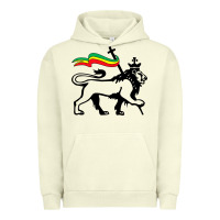 Pigment Pistachio Rasta Lion of Judah Rastafarian Reggae Lion and Christian Urban Hoodie - longCreatives