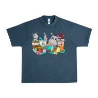 Midnight Navy Easter Hippopotamus coffee cups Easter Day Urban Heavy Tee - CowGirlArtShop