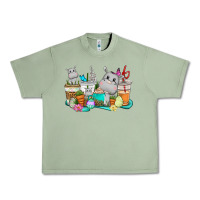 Oil Green Easter Hippopotamus coffee cups Easter Day Urban Heavy Tee - CowGirlArtShop