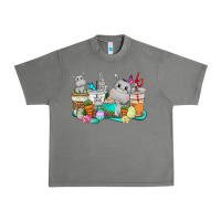 Tornado Easter Hippopotamus coffee cups Easter Day Urban Heavy Tee - CowGirlArtShop