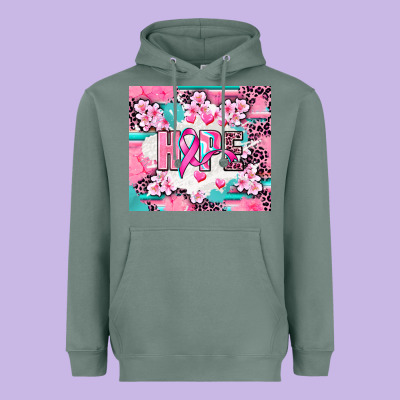 Hope Breast Cancer Heavyweight Hoodie Designed By Adodesignshop